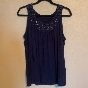 Navy dressy tank top Size Large
